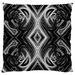 Black And White Large Cushion Case (one Side) by Dazzleway