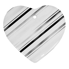 High Contrast Minimalist Black And White Modern Abstract Linear Geometric Style Design Ornament (heart) by dflcprintsclothing