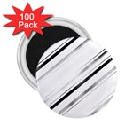 High contrast minimalist black and white modern abstract linear geometric style design 2.25  Magnets (100 pack)  Front