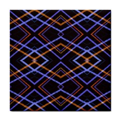 Intersecting Diamonds Motif Print Pattern Tile Coaster by dflcprintsclothing