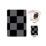 Black Gingham Check Pattern Playing Cards Single Design (Mini) Back