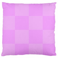 Pink Gingham Check Squares Large Flano Cushion Case (two Sides) by yoursparklingshop