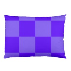 Purple Gingham Check Squares Pattern Pillow Case by yoursparklingshop