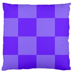 Purple Gingham Check Squares Pattern Large Cushion Case (one Side) by yoursparklingshop