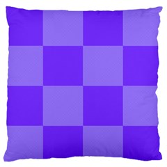Purple Gingham Check Squares Pattern Large Flano Cushion Case (two Sides) by yoursparklingshop