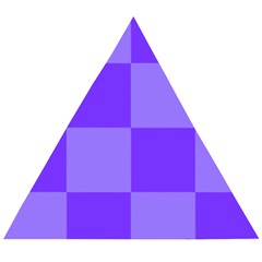 Purple Gingham Check Squares Pattern Wooden Puzzle Triangle by yoursparklingshop