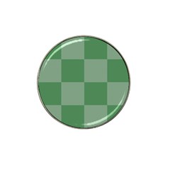 Green Gingham Check Squares Pattern Hat Clip Ball Marker
