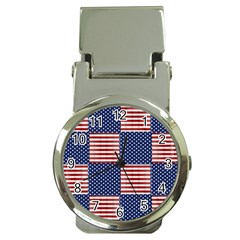 Red White Blue Stars And Stripes Money Clip Watches by yoursparklingshop