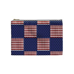 Red White Blue Stars And Stripes Cosmetic Bag (medium) by yoursparklingshop