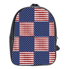 Red White Blue Stars And Stripes School Bag (large) by yoursparklingshop