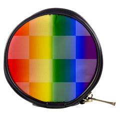 Lgbt Rainbow Buffalo Check Lgbtq Pride Squares Pattern Mini Makeup Bag by yoursparklingshop