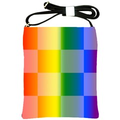 Lgbt Rainbow Buffalo Check Lgbtq Pride Squares Pattern Shoulder Sling Bag