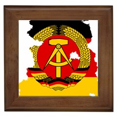 Flag Map of East Germany (1959¨C1990) Framed Tile