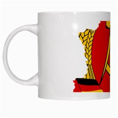 Flag Map of East Germany (1959¨C1990) White Mugs