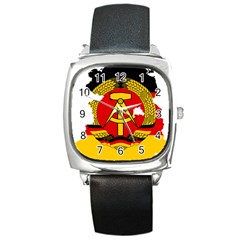 Flag Map Of East Germany (1959¨c1990) Square Metal Watch by abbeyz71