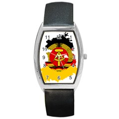 Flag Map of East Germany (1959¨C1990) Barrel Style Metal Watch