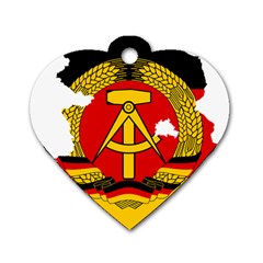 Flag Map Of East Germany (1959¨c1990) Dog Tag Heart (one Side) by abbeyz71