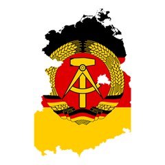 Flag Map of East Germany (1959¨C1990) Shower Curtain 48  x 72  (Small) 