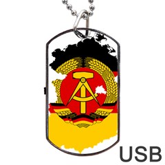 Flag Map of East Germany (1959¨C1990) Dog Tag USB Flash (Two Sides)