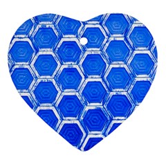 Hexagon Windows Ornament (heart) by essentialimage