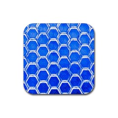 Hexagon Windows Rubber Coaster (square)  by essentialimage