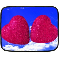 Two Hearts Fleece Blanket (mini) by essentialimage