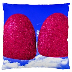 Two Hearts Large Cushion Case (one Side) by essentialimage