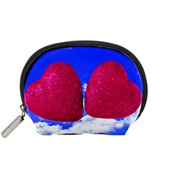 Two Hearts Accessory Pouch (small) by essentialimage