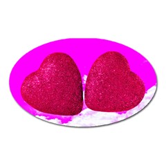 Two Hearts Oval Magnet by essentialimage