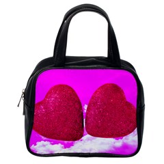 Two Hearts Classic Handbag (one Side) by essentialimage