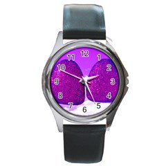 Two Hearts Round Metal Watch