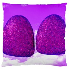 Two Hearts Large Flano Cushion Case (one Side) by essentialimage