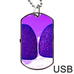 Two Hearts Dog Tag Usb Flash (two Sides) by essentialimage