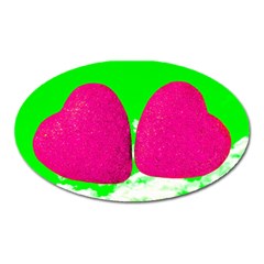 Two Hearts Oval Magnet by essentialimage