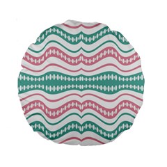 Waving Lines Vivid Pattern Standard 15  Premium Round Cushions by dflcprintsclothing