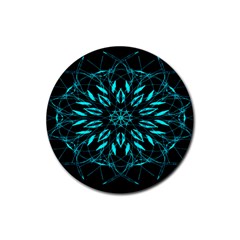 Digital Handdraw Floral Rubber Round Coaster (4 pack) 