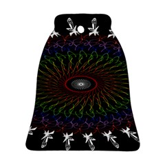 Digital Handdraw Floral Bell Ornament (two Sides) by Sparkle