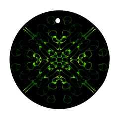 Digital Handdraw Floral Round Ornament (two Sides) by Sparkle