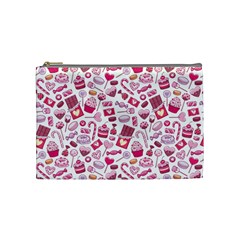Chocolates And Love Cosmetic Bag (medium) by designsbymallika