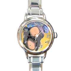 Jp Ol Round Italian Charm Watch by KonKon