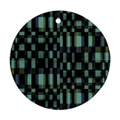 Dark Geometric Pattern Design Ornament (round) by dflcprintsclothing