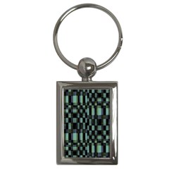 Dark Geometric Pattern Design Key Chain (rectangle) by dflcprintsclothing