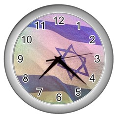 Israel Wall Clock (silver) by AwesomeFlags