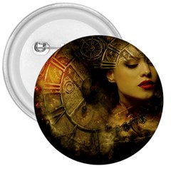 Surreal Steampunk Queen From Fonebook 3  Buttons