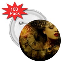 Surreal Steampunk Queen From Fonebook 2 25  Buttons (100 Pack) 