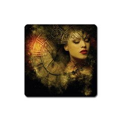 Surreal Steampunk Queen From Fonebook Square Magnet by 2853937