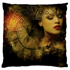 Surreal Steampunk Queen From Fonebook Large Cushion Case (one Side) by 2853937