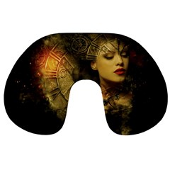 Surreal Steampunk Queen From Fonebook Travel Neck Pillow