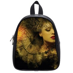 Surreal Steampunk Queen From Fonebook School Bag (small)