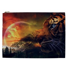 Tiger King In A Fantastic Landscape From Fonebook Cosmetic Bag (xxl) by 2853937